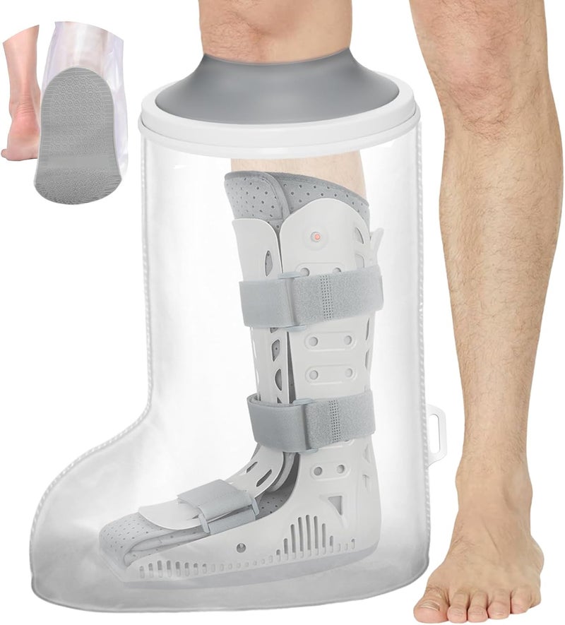 DNEOUXI Waterproof Extra Wide Cast Covers for Shower Leg with Upgraded Non-Slip Bottom, Extra Large Cast Protector for Shower Foot Ankle, Watertight Leg Cast Cover for Plus Size Adults Surgery Casts Boots - Image 1